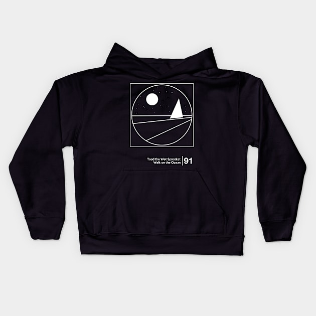 Walk On the Ocean / Minimal Style Graphic Artwork Design Kids Hoodie by saudade